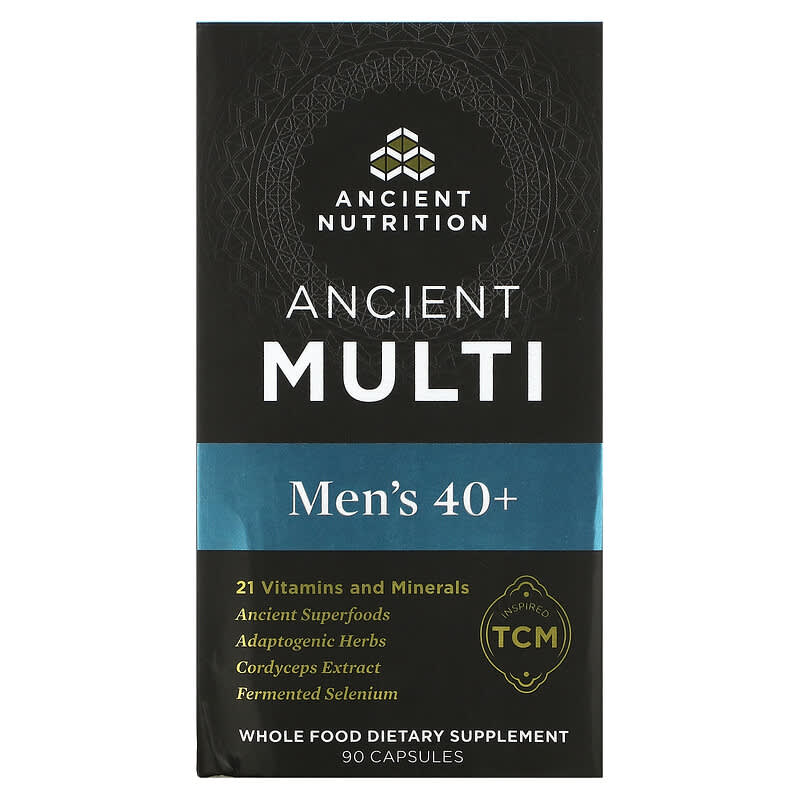 Dr. Axe / Ancient Nutrition Ancient Multi Men's 40+ 90 Capsules 1 Dr. Axe/Ancient Nutrition Ancient Multi Men's 40+ 90 viên 816401023322