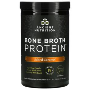 Dr. Axe/Ancient Nutrition Bone Broth Protein Salted Caramel 1.12 lb (506 g) 816401022448