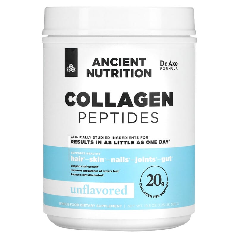 Dr. Axe / Ancient Nutrition Collagen Peptides Unflavored 19.8 oz (560 g) 1 Dr. Axe/Ancient Nutrition Collagen Peptides Unflavored 19.8 oz (560 g) 816401025982