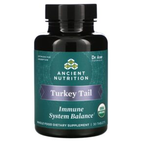 Dr. Axe/Ancient Nutrition Turkey Tail Immune System Balance 30 viên 816401025517