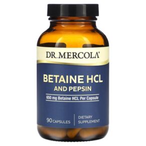 Dr. Mercola Betaine HCL & Pepsin 650 mg 90 viên 810094211745