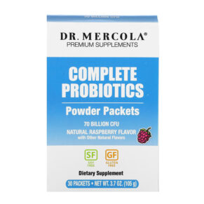 Dr. Mercola Complete Probiotics Powder gói Natural Raspberry 70 Billion CFU 30 gói 0.12 oz (3.5 g) 813006017145