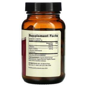 Dr. Mercola D-Mannose and Cranberry Extract 60 Capsules 813006010528