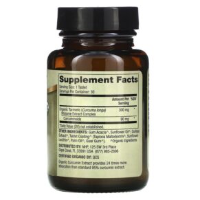 Dr. Mercola Organic Curcumin Extract 30 Tablets 810487033527