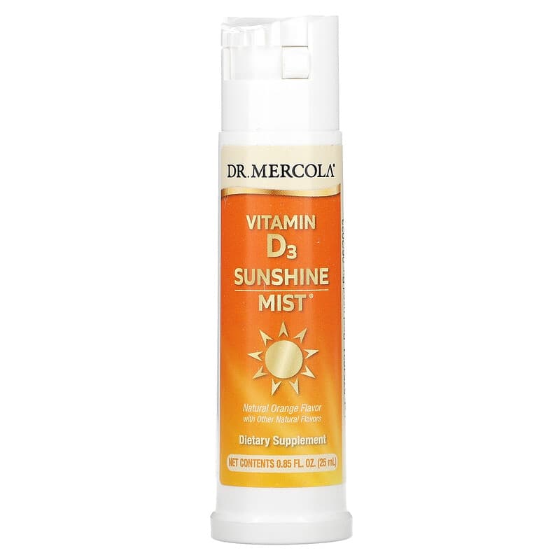 Dr. Mercola Vitamin D3 Sunshine Mist Natural Orange 0.85 fl oz (25 ml) 1 Dr. Mercola Vitamin D3 Sunshine Mist Natural Orange 0.85 fl oz (25 ml) 813006014670