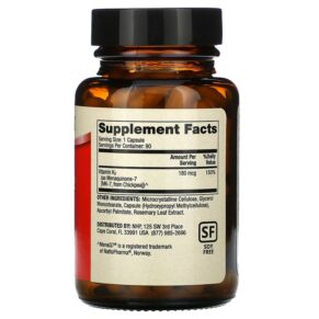 Dr. Mercola Vitamin K2 180 mcg 90 Capsules 813006015325
