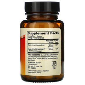 Dr. Mercola Vitamins D3 & K2 30 Capsules 813006016919