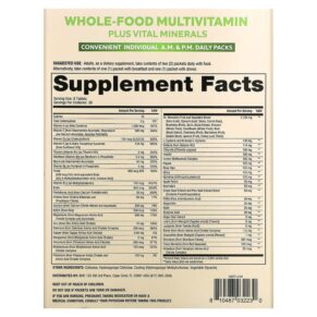 Dr. Mercola Whole-Food Multivitamin A.M. & P.M. Daily Packs 30 Dual Packs 810487032230