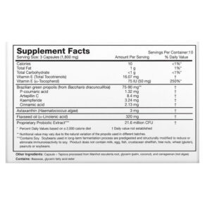 Dr. Ohhira's Essential Formulas Inc. Propolis Plus 30 Capsules 695927121138