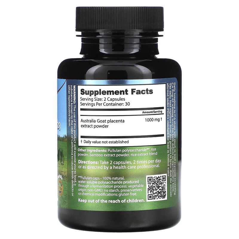Dragon Herbs (Ron Teeguarden) Goat Placenta 250 mg 60 Capsules 8 Thành phần vi chất Dragon Herbs (Ron Teeguarden) Goat Placenta 250 mg 60 viên 679372005175