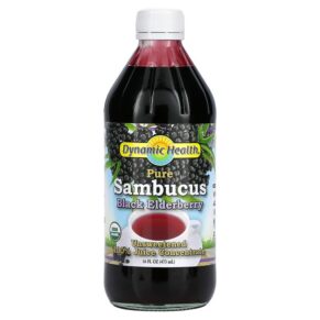 Dynamic Health Pure Sambucus Black Elderberry 100% Juice Concentrate Unsweetened 16 fl oz (473 ml) 790223875164