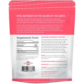 Earthtone Foods Grass-Fed Collagen Peptides Unflavored 16 oz (454 g) 760488373811