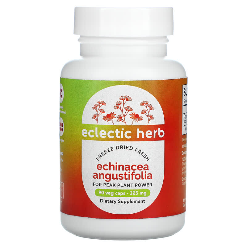 Eclectic Institute Freeze Dried Fresh Echinacea Angustifolia 325 mg 90 Veg Caps 1 Eclectic Institute Freeze Dried Fresh Echinacea Angustifolia 325 mg 90 viên 023363309115