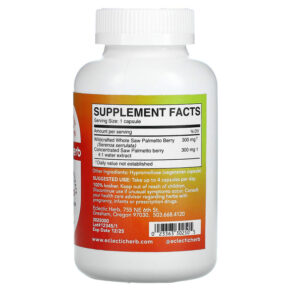 Eclectic Institute Whole Herb Concentrate Saw Palmetto 600 mg 240 Caps 023363302505