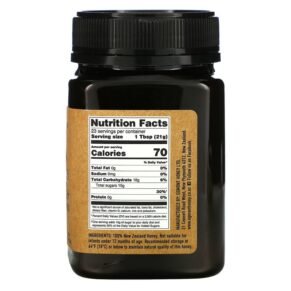 Egmont Honey Manuka Honey Raw And Unpasteurized 263+ MGO 17.6 oz (500 g) 9421904958494