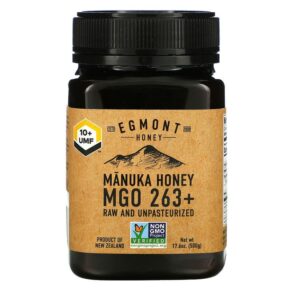 Egmont Honey Manuka Honey Raw & Unpasteurized 263+ MGO 17.6 oz (500 g) 9421904958494