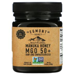 Egmont Honey Multifloral Manuka Honey Raw & Unpasteurized 50+ MGO 8.82 oz (250 g) 9421905765305