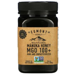 Egmont Honey Multifloral Manuka Honey Raw & Unpasteurized MGO 100+ 17.6 oz (500 g) 9421034910546
