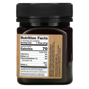 Egmont Honey Multifloral Manuka Honey Raw And Unpasteurized MGO 100+ 8.82 oz (250 g) 9421034911253