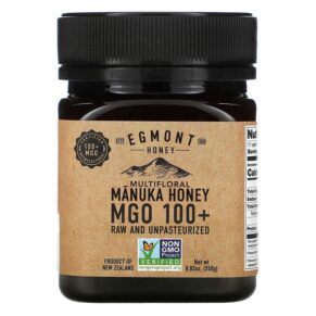 Egmont Honey Multifloral Manuka Honey Raw & Unpasteurized MGO 100+ 8.82 oz (250 g) 9421034911253