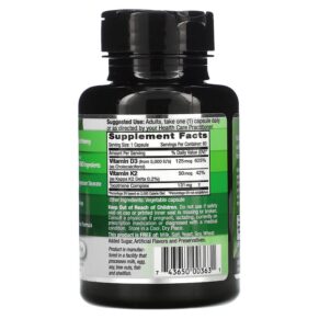 Emerald Laboratories Vitamin D3 + K2 60 Vegetable Caps 743650003631
