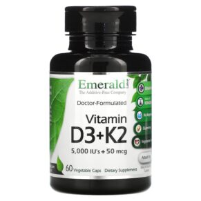 Emerald Laboratories Vitamin D3 + K2 60 viên 743650003631