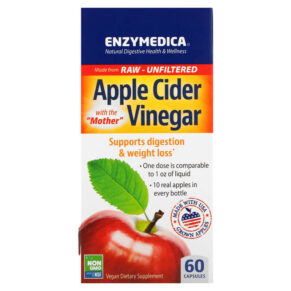 Enzymedica Apple Cider Vinegar + the Mother 60 viên 670480100820