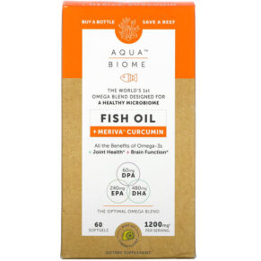 Enzymedica Aqua Biome Fish Oil + Meriva Curcumin Lemon 600 mg 60 viên 670480100011
