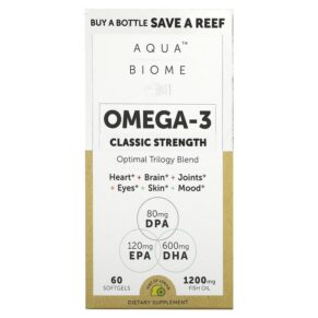 Enzymedica Aqua Biome Omega-3 Classic Strength Lemon 600 mg 60 viên 670480100103
