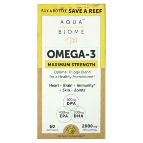 Enzymedica Aqua Biome Omega-3 Maximum Strength Lemon 1.000 mg 60 viên 670480100127