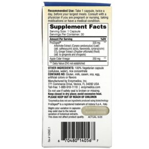 Enzymedica Gut Motility Digestive Transport Support 30 Capsules 670480140567