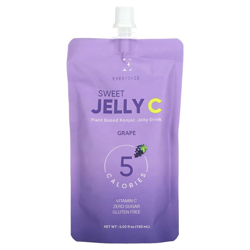 Everydaze Sweet Jelly C Plant Based Konjac Jelly Drink Grape 5.02 fl oz (150 ml) 1 Everydaze Sweet Jelly C Plant Based Konjac Jelly Drink Grape 5.02 fl oz (150 ml) 8809432534013