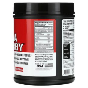 EVLution Nutrition BCAA Energy Fruit Punch 22.01 oz (624 g) 818901020863