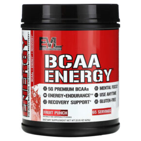 EVLution Nutrition BCAA Energy Fruit Punch 22.01 oz (624 g) 818901020863