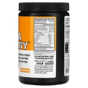 EVLution Nutrition BCAA ENERGY Orange Blast 10.1 oz (285 g) 818901025127
