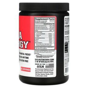 EVLution Nutrition BCAA ENERGY Watermelon 8.89 oz (252 g) 3 EVLution Nutrition BCAA ENERGY Watermelon 8.89 oz (252 g) 818901020177