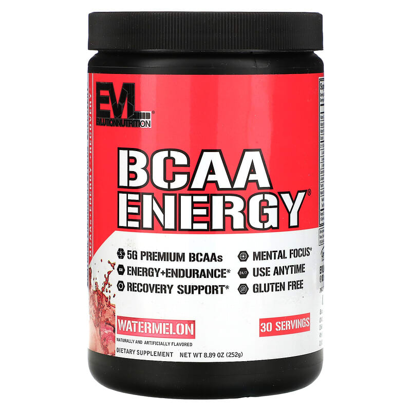 EVLution Nutrition BCAA ENERGY Watermelon 8.89 oz (252 g) 1 EVLution Nutrition BCAA ENERGY Watermelon 8.89 oz (252 g) 818901020177