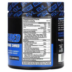 EVLution Nutrition ENGN Shred Pre-Workout Engine Shred Blue Raz 8.1 oz (231 g) 710051864123