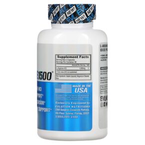 EVLution Nutrition L-Arginine1500 100 Capsules 818901021679