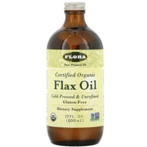 Flora Certified Organic Flax Oil 17 fl oz (500 ml) 061998679029