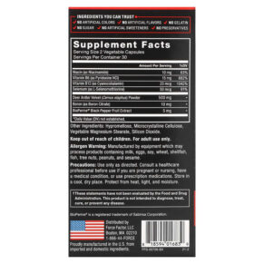 Force Factor Deer Antler Velvet (IGF-1) 60 Capsules 818594016839