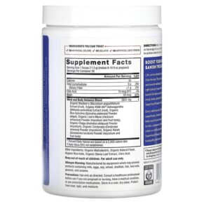 Force Factor Organics Blues Superfood Powder Summer Berry 12.1 oz (344 g) 818594018949