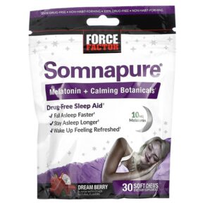 Force Factor Somnapure Melatonin + Calming Botanicals Dream Berry 30 viên 818594019458