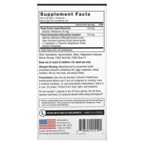 Force Factor Somnapure Time Release Melatonin 10 mg 30 Time-Release Capsules 818594015191