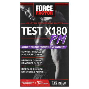 Force Factor Test X180 PM Nighttime Testosterone Booster 120 viên 818594016877