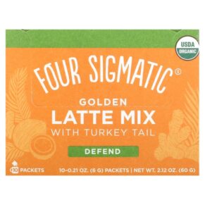 Four Sigmatic Golden Latte Mix + Turkey Tail 10 gói 0.21 oz (6 g) (Discontinued Item) 816897020782