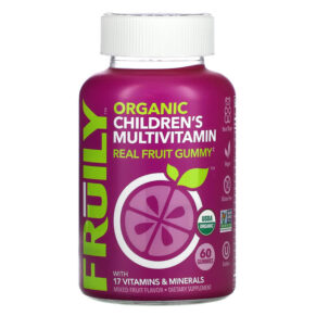 Fruily Organic Children's Multivitamin + 17 Vitamins & Minerals Mixed Fruit 60 viên 850019556117