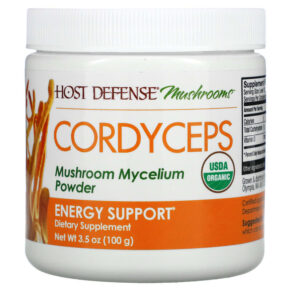 Fungi Perfecti Host Defense Cordyceps Mushroom Mycelium Powder Energy Support 3.5 oz (100 g) 633422300153