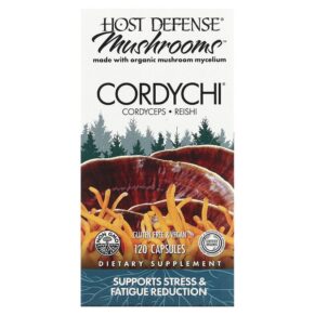 Fungi Perfecti Host Defense Host Defense Mushrooms Cordychi Supports Stress & Fatigue Reduction 120 viên 633422037431
