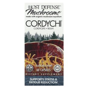 Fungi Perfecti Host Defense Host Defense Mushrooms Cordychi Supports Stress & Fatigue Reduction 60 viên 633422037424